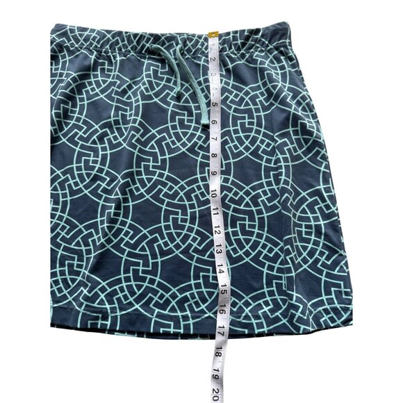 Title Nine Womens Skort Geometric Print Pull-On Skirt Green Blue Size S - Picture 5 of 6